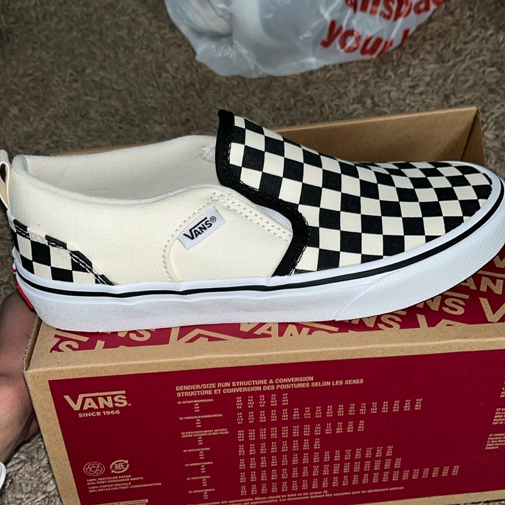 Vans Asher Checkers Black/Natural Shoes